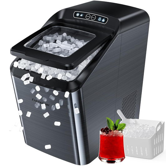 Countertop Ice Maker Chewable Nugget Ice(33lbs/24h)